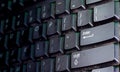 Selective focus on enter button of computer keyboard Royalty Free Stock Photo