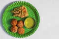 selective focus of Famous food from Bihar and Uttar Pradesh in North India \