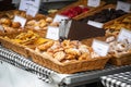 Fresh Italian sweets and pastries on display for sale Royalty Free Stock Photo