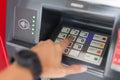 Selective focus of Hand and Keyboard on ATM