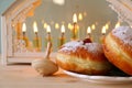 Selective focus image of jewish holiday Hanukkah