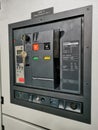 Selective focus image with noise effect Air Circuit Breaker mount on low voltage switchboard. Royalty Free Stock Photo