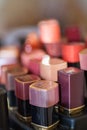 Selective Focus Image Of various lipsticks Royalty Free Stock Photo