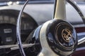 Selective focus on interior details of an Alfa Romeo Alfetta 1600