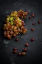 Juicy red-green grapes Royalty Free Stock Photo