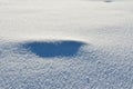 Selective focus of layers of crystal clear snow