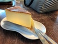 New York cheesecake on white dis with h as women favorite