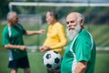 selective focus of old bearded man Royalty Free Stock Photo