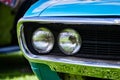 Old American muscle car half front side Royalty Free Stock Photo