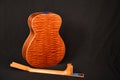 Exotic Quilted Sapele Guitar Build In Process Royalty Free Stock Photo