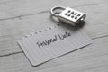 Selective focus of padlock and paper written with Personal Data on white wooden background Royalty Free Stock Photo