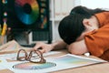 Selective focus photo of young woman office worker Royalty Free Stock Photo