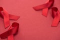 Focus of red awareness aids ribbons