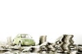 Saving money for a car. used for background or material design. Royalty Free Stock Photo