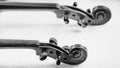 In selective focus of Scroll and Pegbox of violin Royalty Free Stock Photo