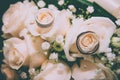 Selective focus shot of the bride's bouquet Royalty Free Stock Photo