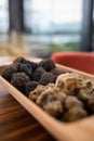 Selective focus shot of delicious Truffles