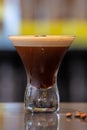 Selective focus shot of Espresso teeny cocktail