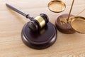 Selective Focus Shot Of Scales And The Judge's Gavel - Concept Of Justice