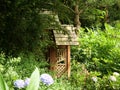 Selective focus shot of a wooden gate in the middle of a forest Royalty Free Stock Photo