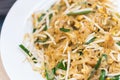 Selective focus of Thai stir fry noodle, popular Pad Thai Royalty Free Stock Photo