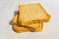 Selective focus on three rusks Royalty Free Stock Photo
