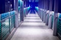 Selective focus to Corridor to data center room Royalty Free Stock Photo