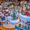 Christmas ornaments and decorations for sale at the Aachen Christmas market in Germany Royalty Free Stock Photo