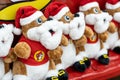 Selective focus view of Buc-ees beaver mascot toy plush doll, dressed as Santa Claus Royalty Free Stock Photo