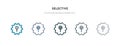 Selective icon in different style vector illustration. two colored and black selective vector icons designed in filled, outline,