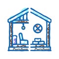 selective interior demolition icon doodle illustration Royalty Free Stock Photo