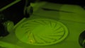 Selective laser melting: additive manufacturing metal 3D printer printing model
