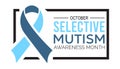 Selective Mutism Awareness Month is observed every year on October Royalty Free Stock Photo