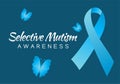 Selective Mutism Awareness Vector Illustration