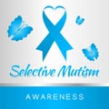 Selective Mutism Awareness Vector Illustration Royalty Free Stock Photo