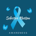 Selective Mutism Awareness Vector Illustration Royalty Free Stock Photo