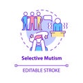 Selective mutism concept icon