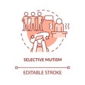 Selective mutism terracotta concept icon Royalty Free Stock Photo