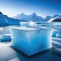 Selective platform of ice or iceberg mountain display abstract images Royalty Free Stock Photo