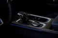 Automatic transmission selector in the interior of a modern car Royalty Free Stock Photo