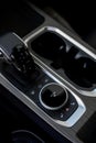 Automatic transmission selector in the interior of a modern car Royalty Free Stock Photo