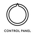 Selector icon, control panel controller. Vector icon for displaying volume, balance, power, mode. Vector sign in simple