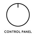 Selector icon, control panel controller. Vector icon for displaying volume, balance, power, mode. Vector sign in simple