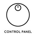 Selector icon, control panel controller. Vector icon for displaying volume, balance, power, mode. Vector sign in simple