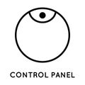 Selector icon, control panel controller. Vector icon for displaying volume, balance, power, mode. Made in simple style