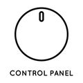 Selector icon, control panel controller. Vector icon for displaying volume, balance, power, mode. Vector sign in simple