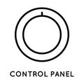 Selector icon, control panel controller. Vector icon for displaying volume, balance, power, mode. Vector sign in simple