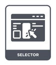 selector icon in trendy design style. selector icon isolated on white background. selector vector icon simple and modern flat