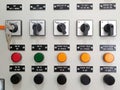 Selector switch and push button switch reset with lamp status