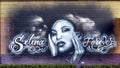 `Selena Forever` mural on the side of Country Burger in Oak Cliff in Dallas, Texas Royalty Free Stock Photo